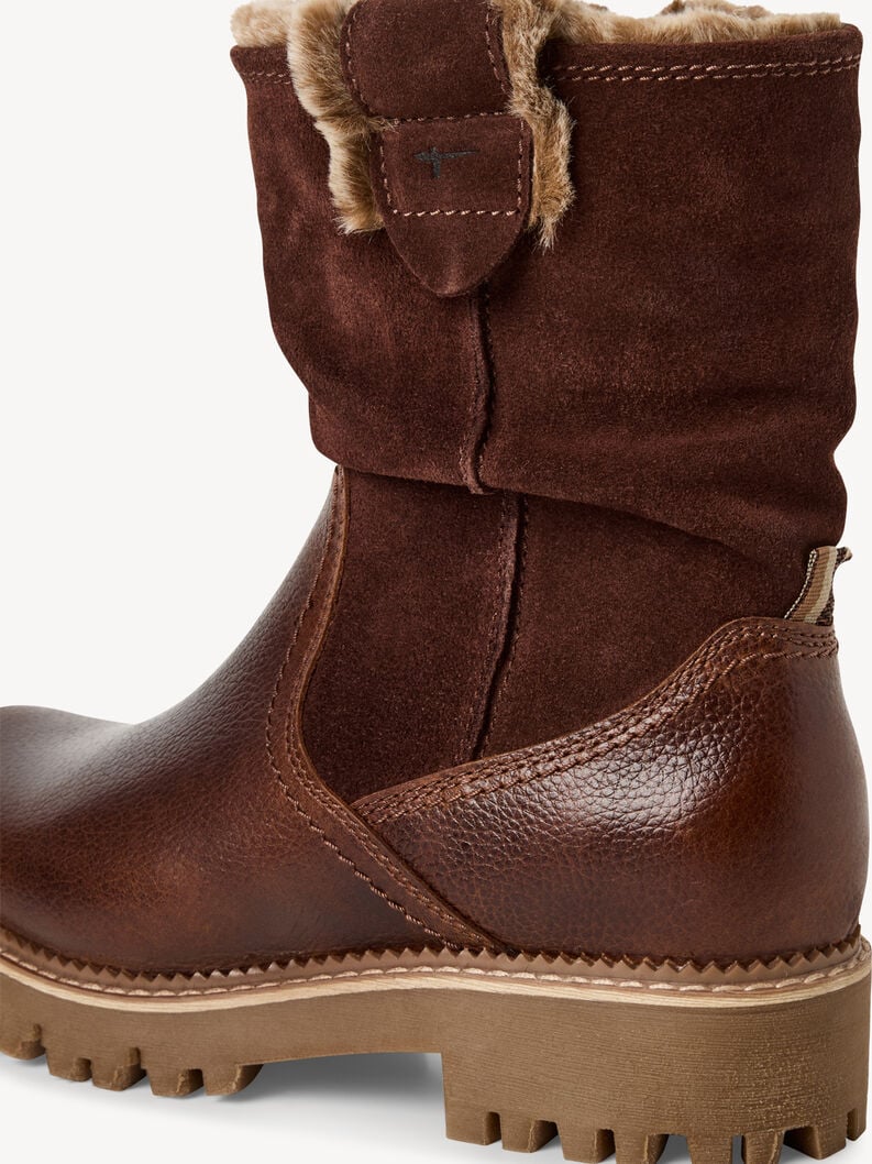 bootie in pelle - marrone fodera calda 1-26416-45-305 compra tamaris stivaletti online