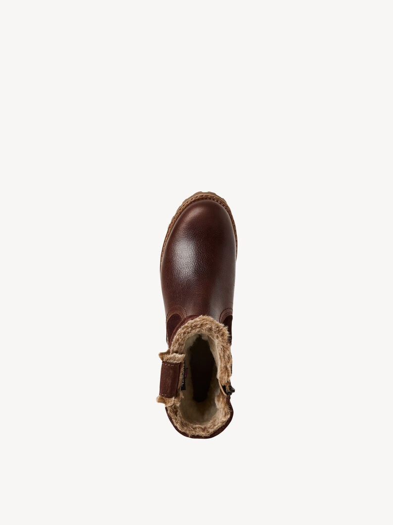 bootie in pelle - marrone fodera calda 1-26416-45-305 compra tamaris stivaletti online