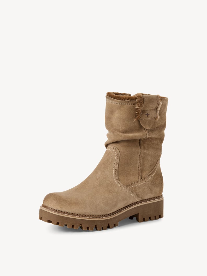 bootie in pelle - beige fodera calda 1-26416-45-400 compra tamaris stivaletti online