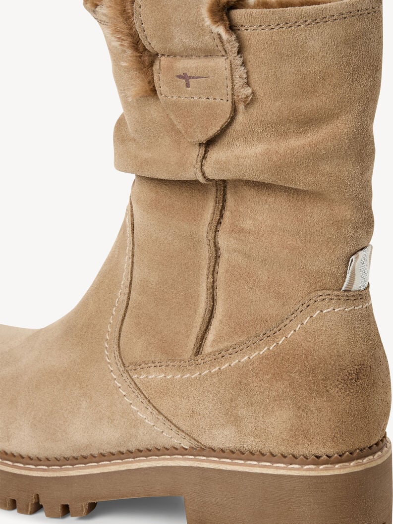bootie in pelle - beige fodera calda 1-26416-45-400 compra tamaris stivaletti online
