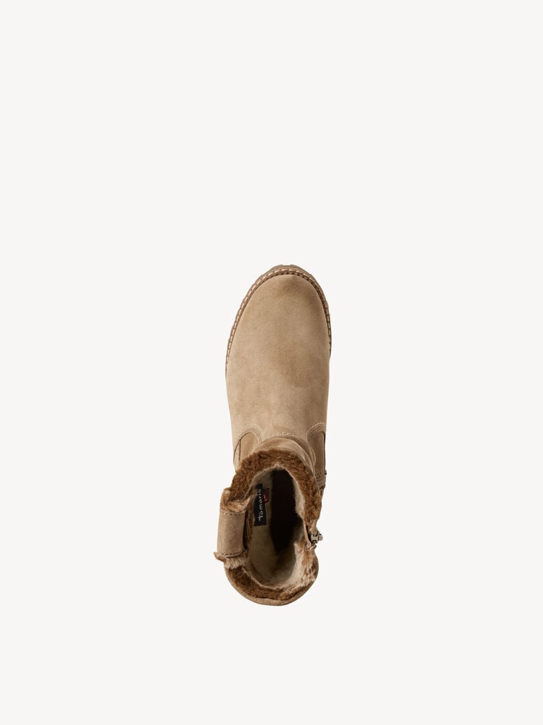 bootie in pelle - beige fodera calda 1-26416-45-400 compra tamaris stivaletti online