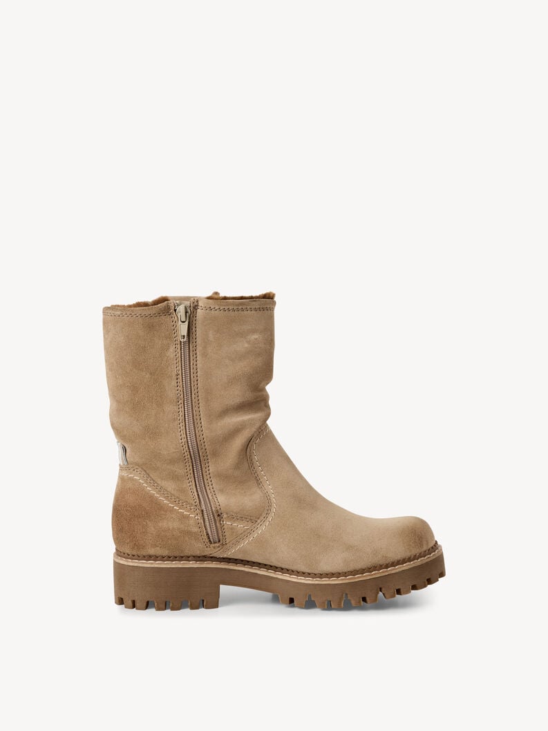 bootie in pelle - beige fodera calda 1-26416-45-400 compra tamaris stivaletti online