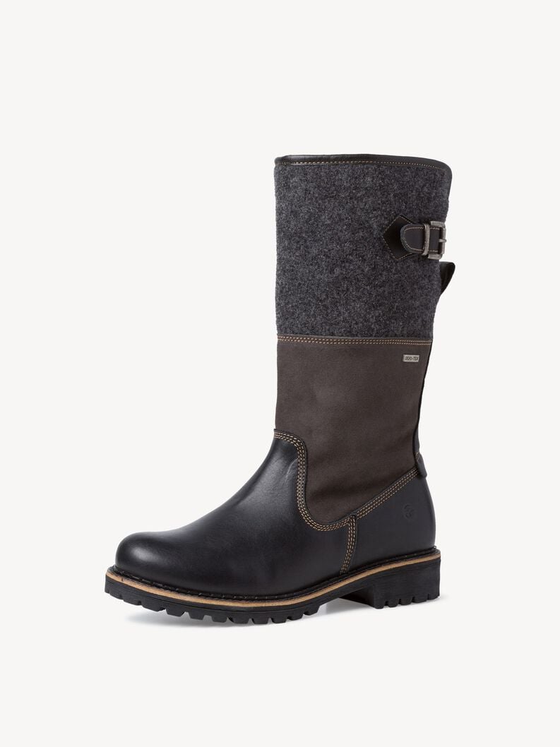 stivali in pelle - nero fodera calda 1-26432-41-098 compra tamaris stivali online