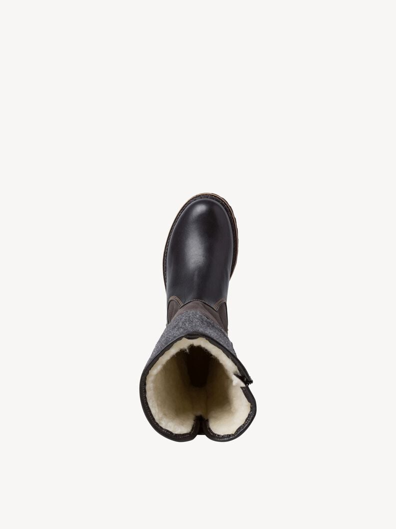 stivali in pelle - nero fodera calda 1-26432-41-098 compra tamaris stivali online