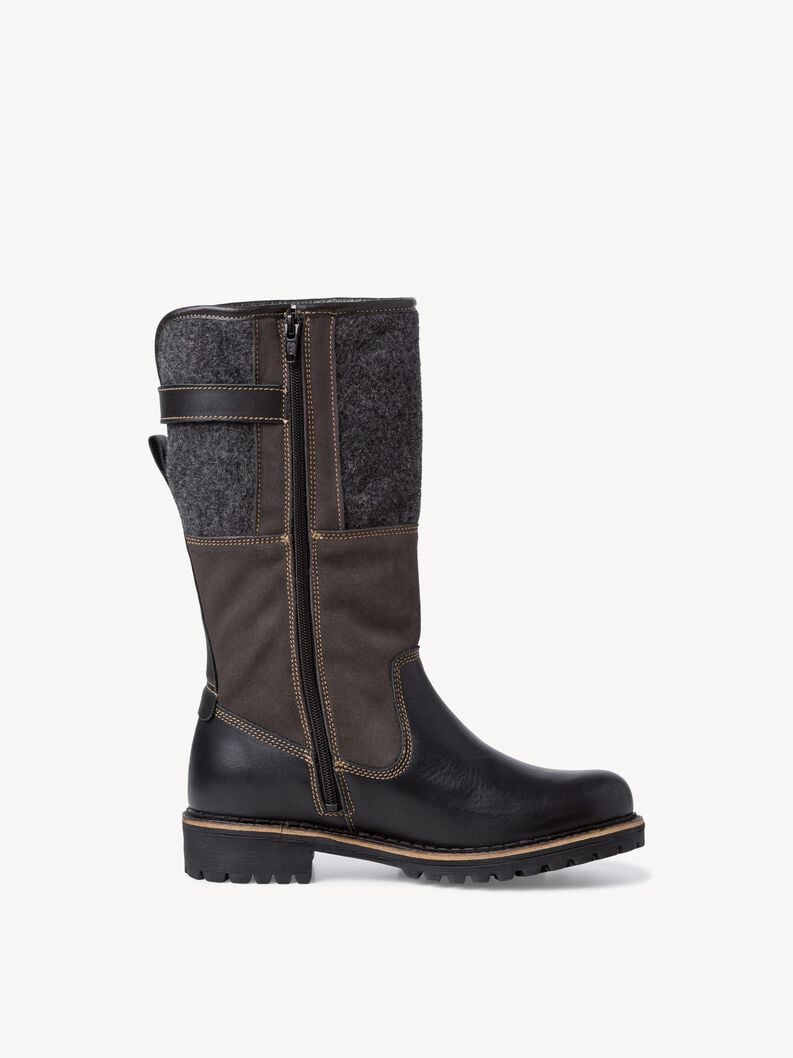 stivali in pelle - nero fodera calda 1-26432-41-098 compra tamaris stivali online