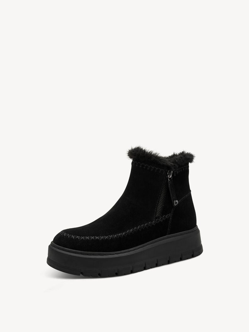 bootie in pelle - nero fodera calda 1-26442-45-001 compra tamaris stivaletti online
