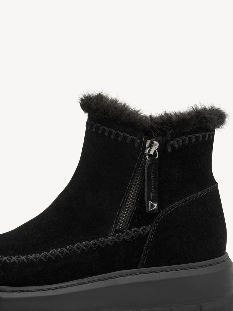 bootie in pelle - nero fodera calda 1-26442-45-001 compra tamaris stivaletti online