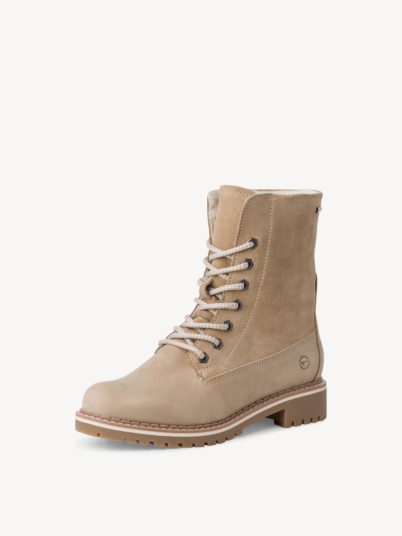bootie in pelle - beige fodera calda 1-26443-41-400 compra tamaris stivaletti online