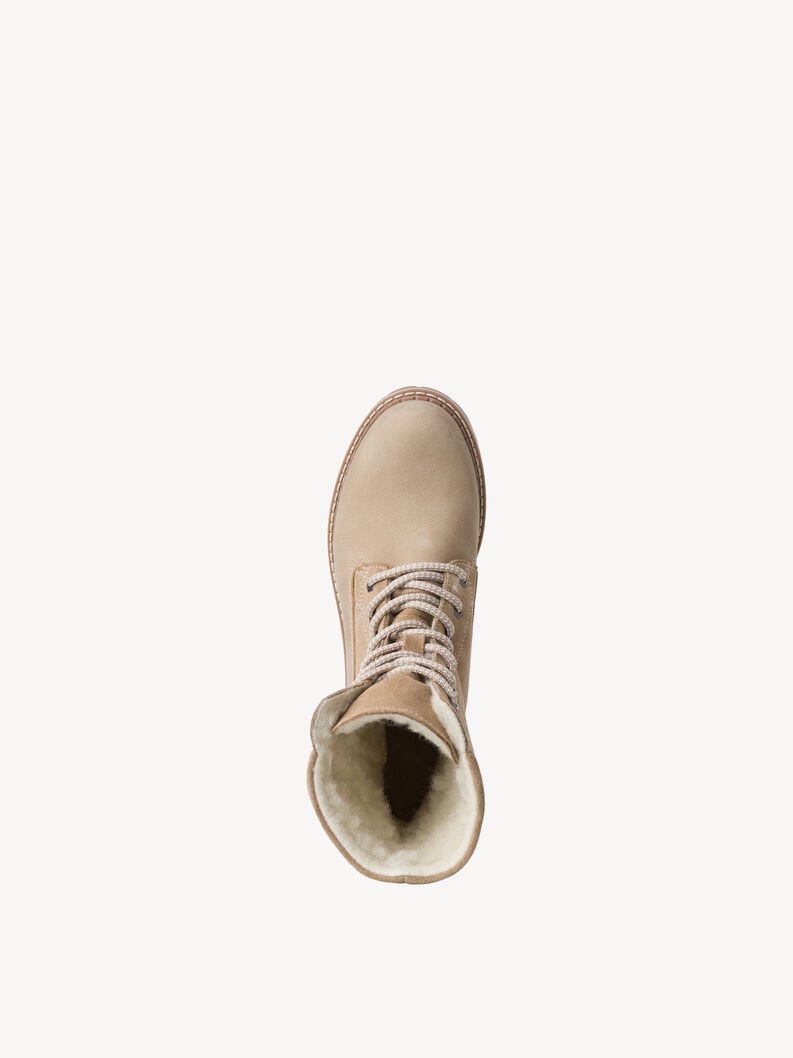 bootie in pelle - beige fodera calda 1-26443-41-400 compra tamaris stivaletti online