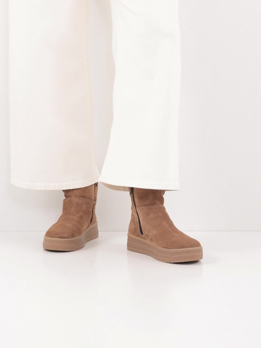 bootie in pelle - marrone fodera calda 1-26474-45-300 compra tamaris stivaletti online