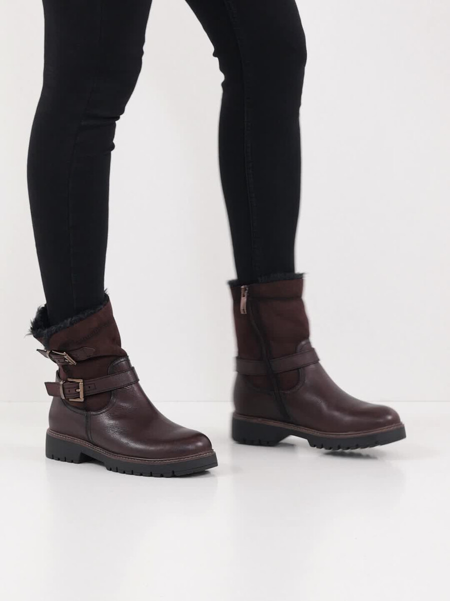 bootie marrone fodera calda 1-26820-45-304 compra tamaris stivaletti online