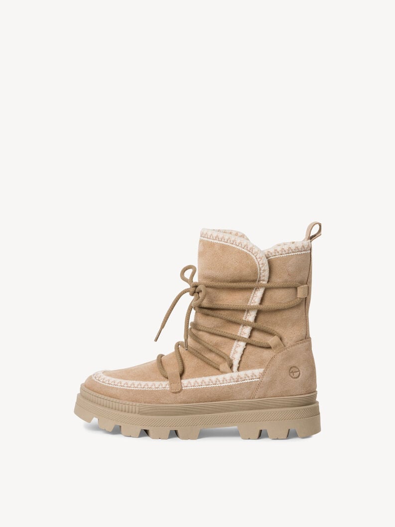 bootie in pelle - beige fodera calda 1-26863-41-400 compra tamaris stivaletti online