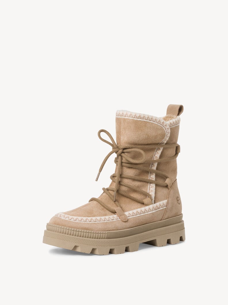 bootie in pelle - beige fodera calda 1-26863-41-400 compra tamaris stivaletti online