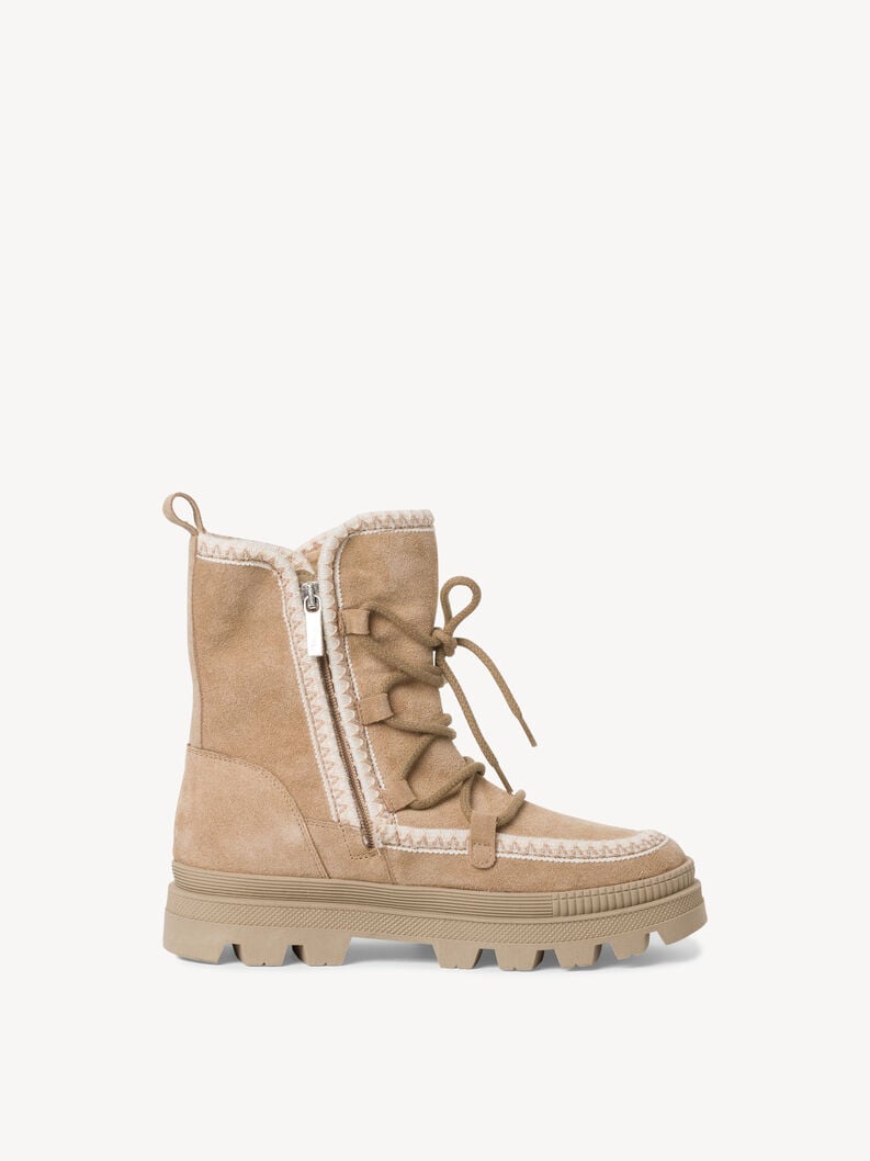 bootie in pelle - beige fodera calda 1-26863-41-400 compra tamaris stivaletti online