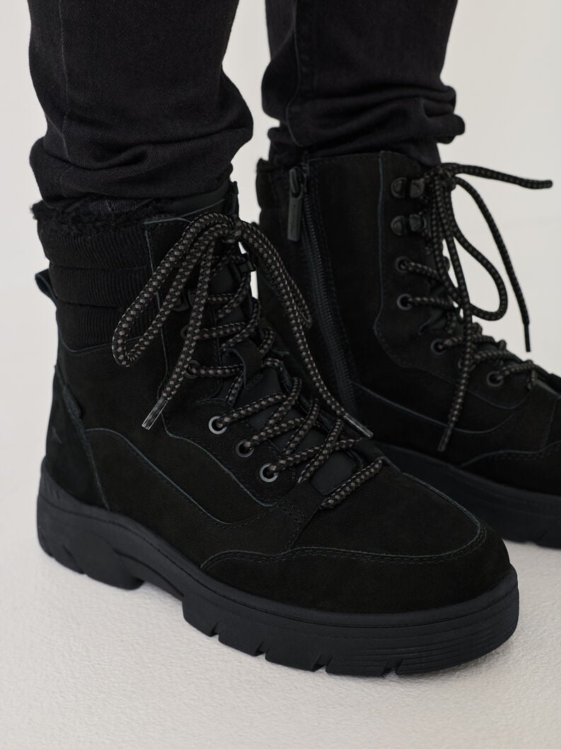 bootie nero fodera calda 8-86208-45-001 compra tamaris foderato ampia boots online