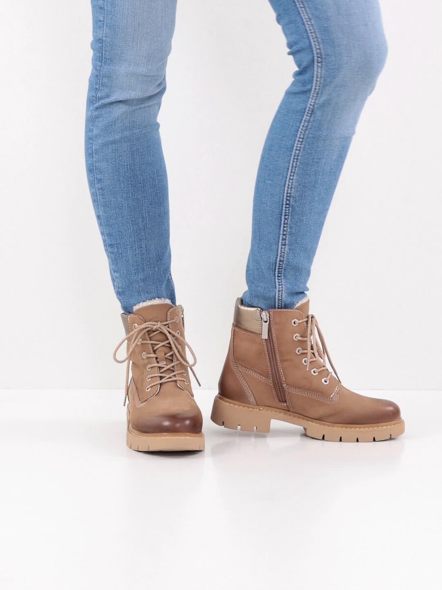 bootie - beige fodera calda 8-86403-43-313 compra tamaris foderato ampia boots online