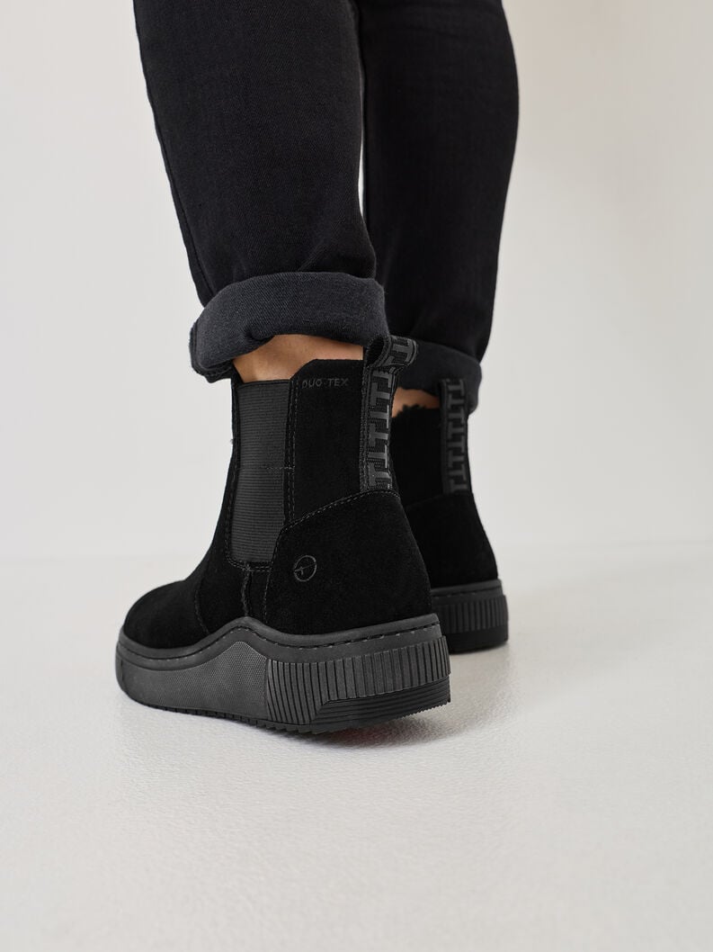 bootie nero fodera calda 8-86406-43-001 compra tamaris foderato ampia boots online