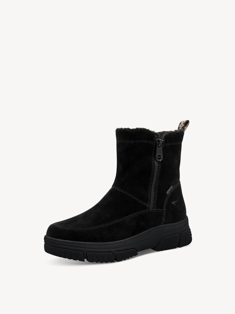 bootie in pelle - nero fodera calda 8-86418-45-001 compra tamaris foderato ampia boots online
