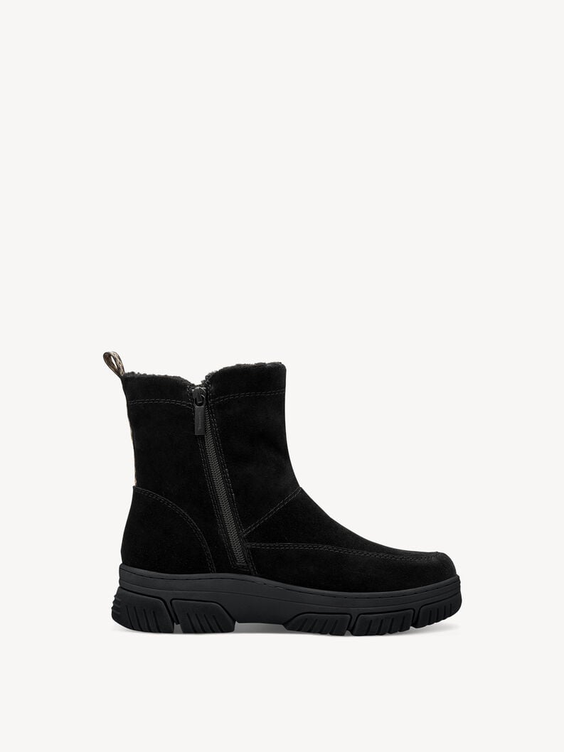 bootie in pelle - nero fodera calda 8-86418-45-001 compra tamaris foderato ampia boots online