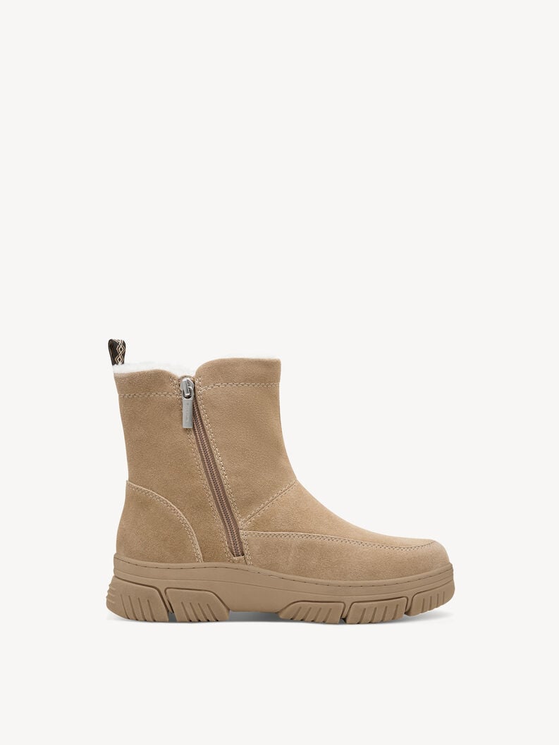 bootie in pelle - marrone fodera calda 8-86418-45-310 compra tamaris foderato ampia boots online