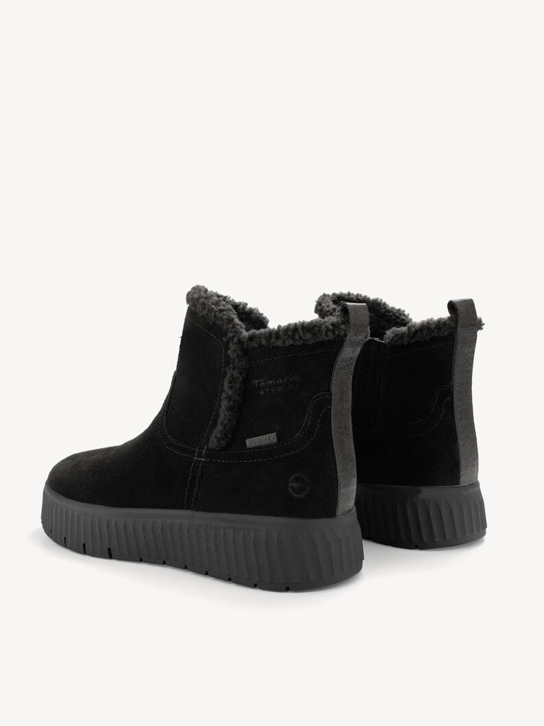 bootie in pelle - nero fodera calda 8-86422-45-001 compra tamaris foderato ampia boots online
