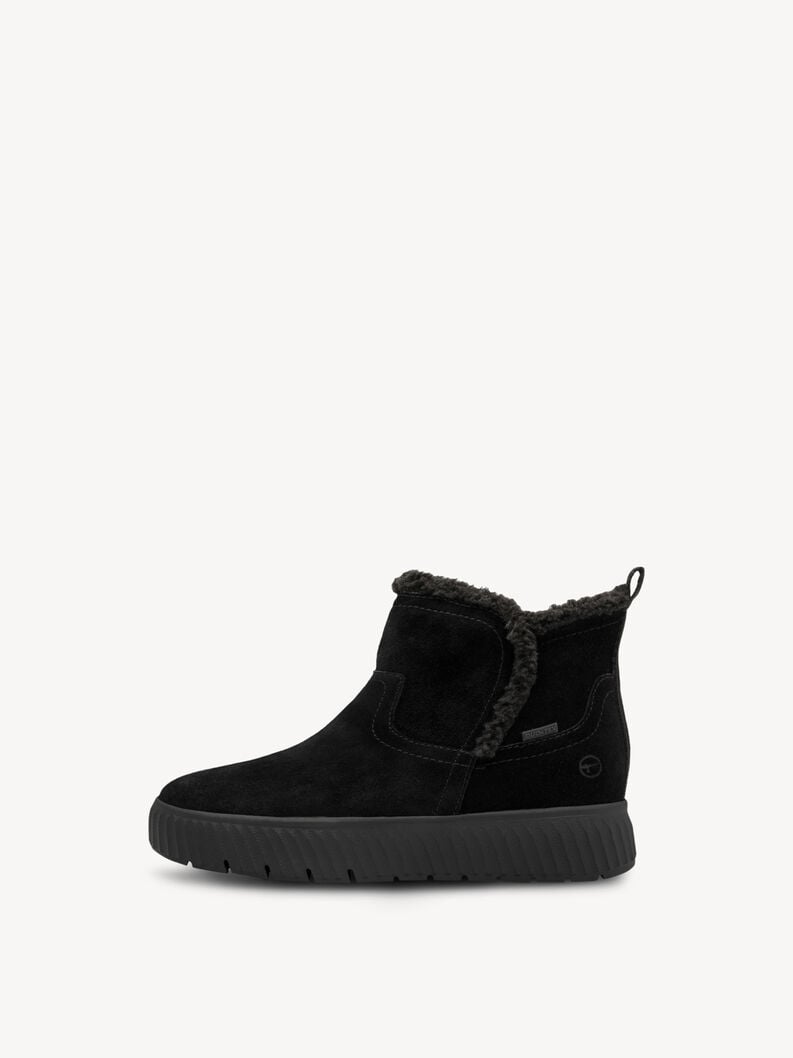 bootie in pelle - nero fodera calda 8-86422-45-001 compra tamaris foderato ampia boots online