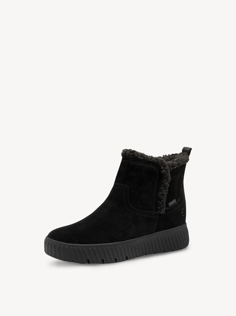 bootie in pelle - nero fodera calda 8-86422-45-001 compra tamaris foderato ampia boots online