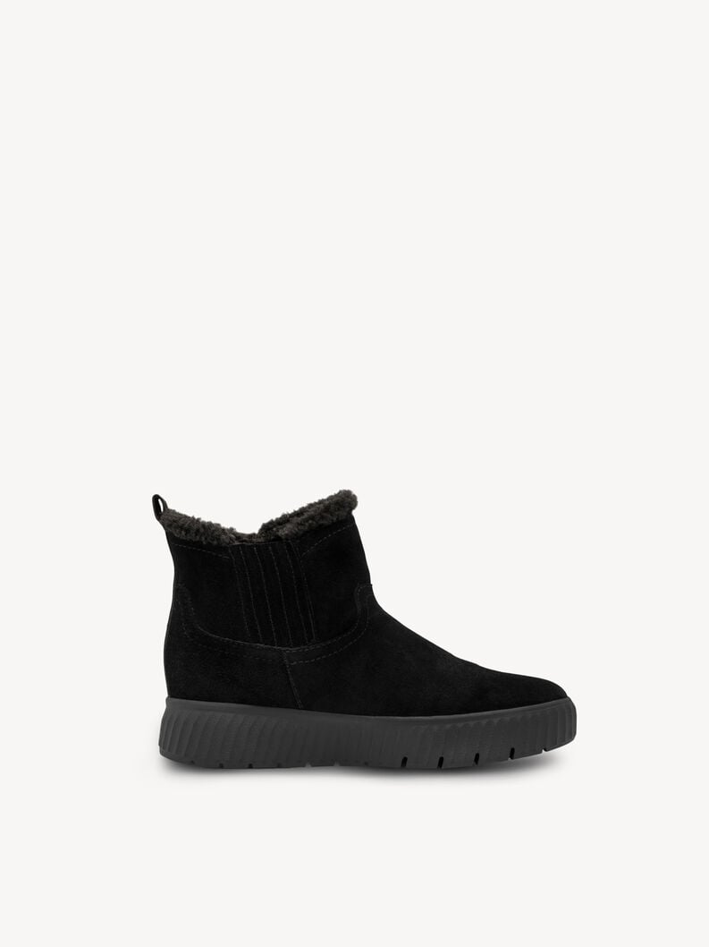 bootie in pelle - nero fodera calda 8-86422-45-001 compra tamaris foderato ampia boots online