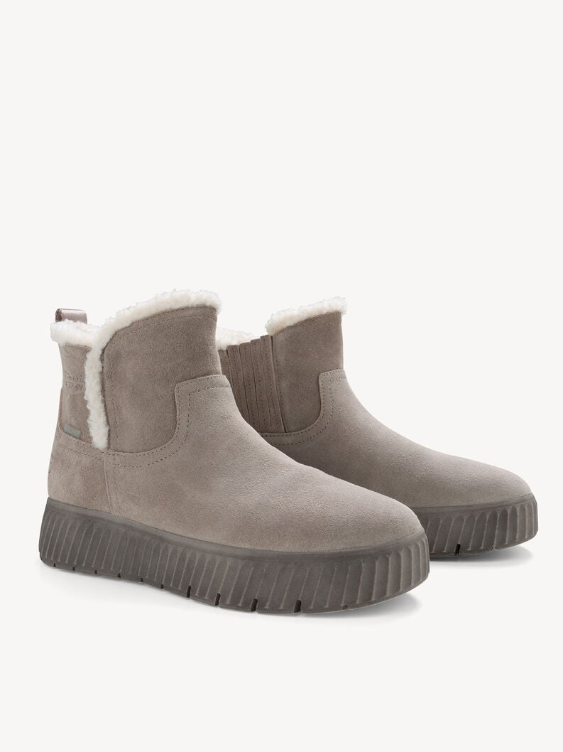 bootie in pelle - grigio fodera calda 8-86422-45-204 compra tamaris foderato ampia boots online
