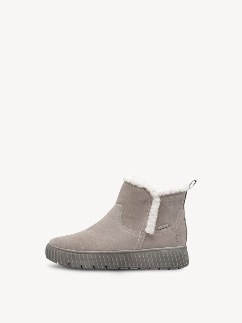 bootie in pelle - grigio fodera calda 8-86422-45-204 compra tamaris foderato ampia boots online