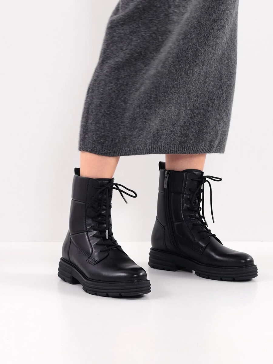 bootie in pelle - nero 1-25266-41-003 compra tamaris stivaletti online