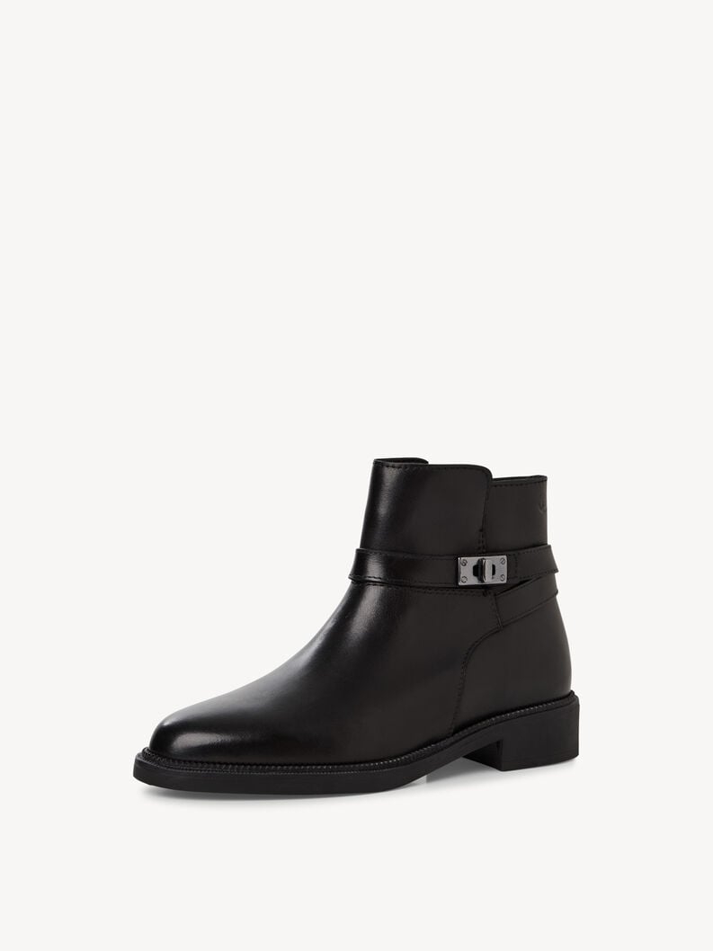 bootie in pelle - nero 1-25303-45-001 compra tamaris stivaletti online