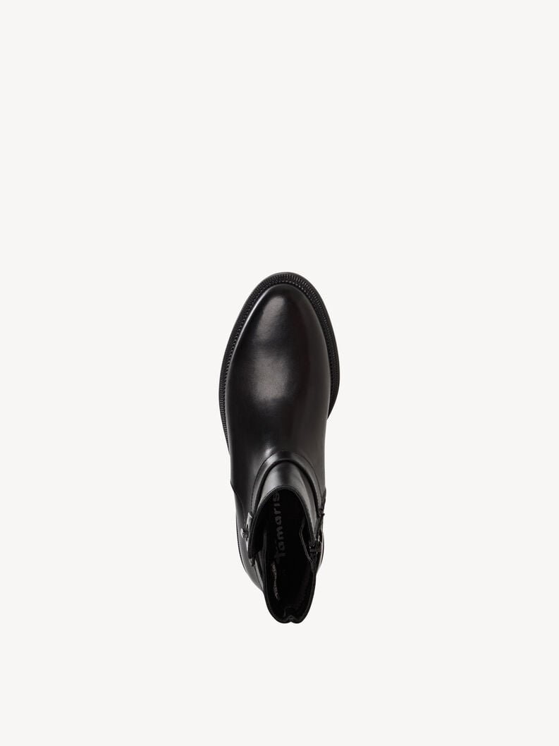 bootie in pelle - nero 1-25303-45-001 compra tamaris stivaletti online