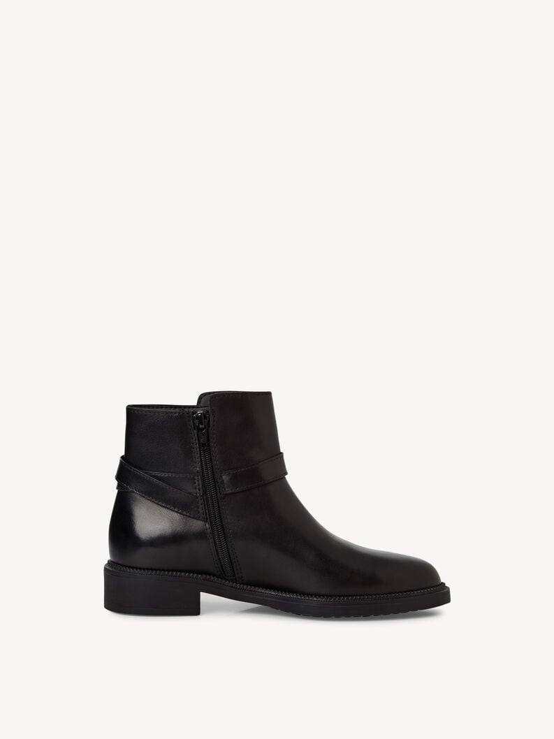 bootie in pelle - nero 1-25303-45-001 compra tamaris stivaletti online