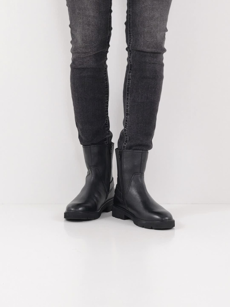 bootie in pelle - nero 1-25421-45-001 compra tamaris stivaletti online