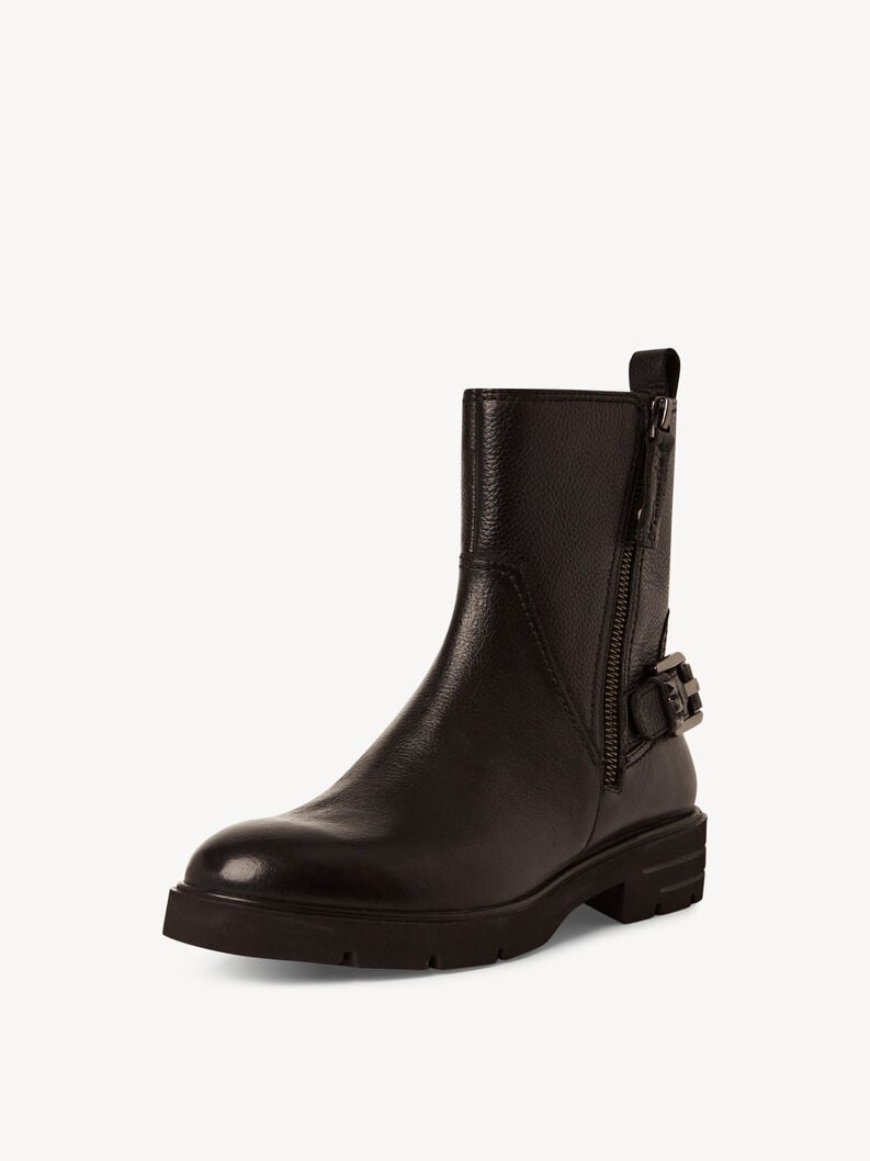 bootie in pelle - nero 1-25421-45-001 compra tamaris stivaletti online