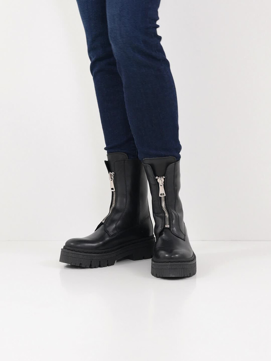 bootie in pelle - nero 1-25471-45-003 compra tamaris stivaletti online