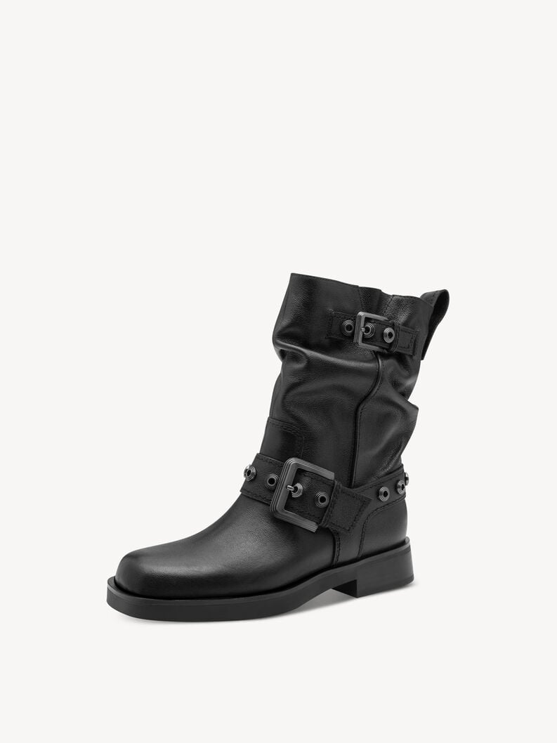 bootie in pelle - nero 1-25472-45-003 compra tamaris stivaletti online