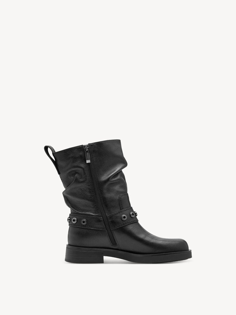 bootie in pelle - nero 1-25472-45-003 compra tamaris stivaletti online
