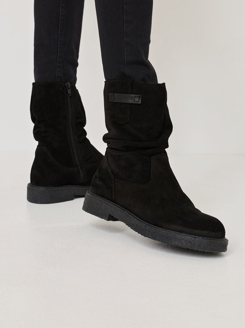 bootie in pelle - nero 1-25810-45-001 compra tamaris stivaletti online