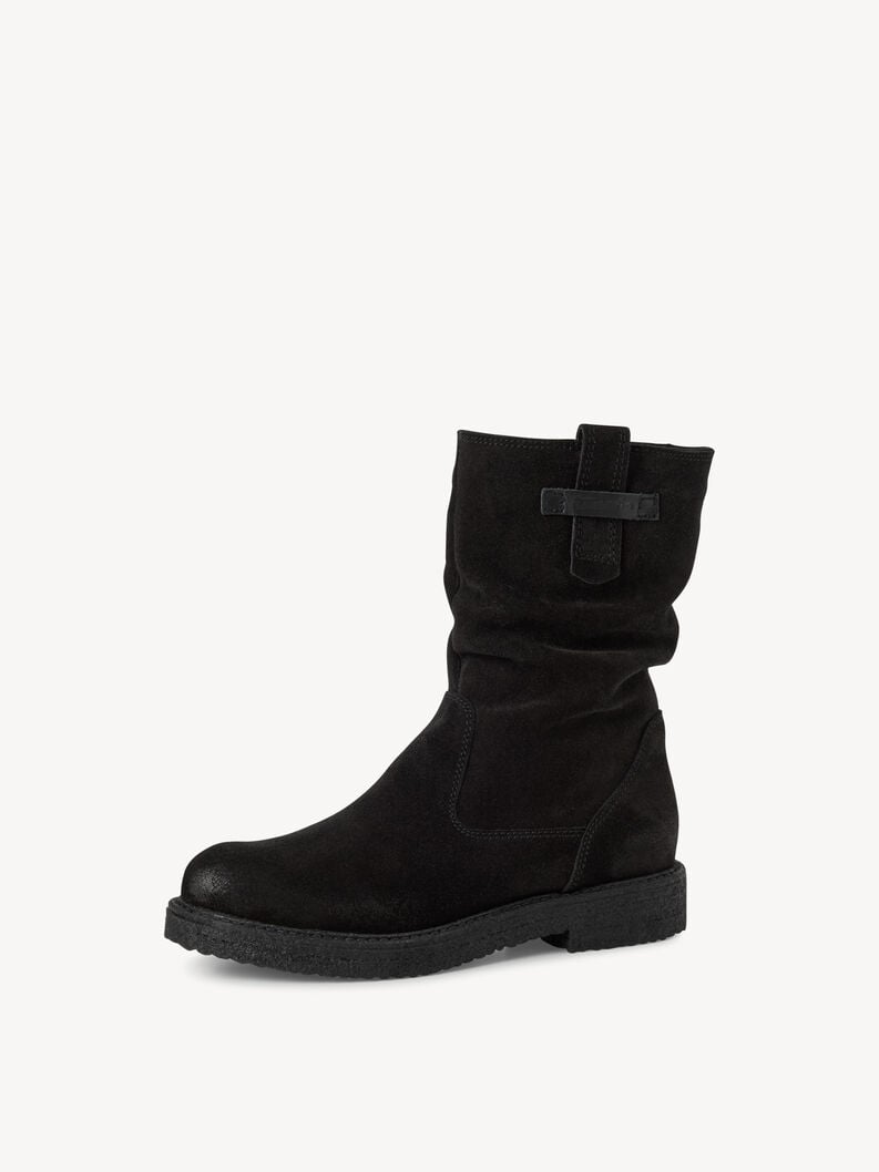 bootie in pelle - nero 1-25810-45-001 compra tamaris stivaletti online