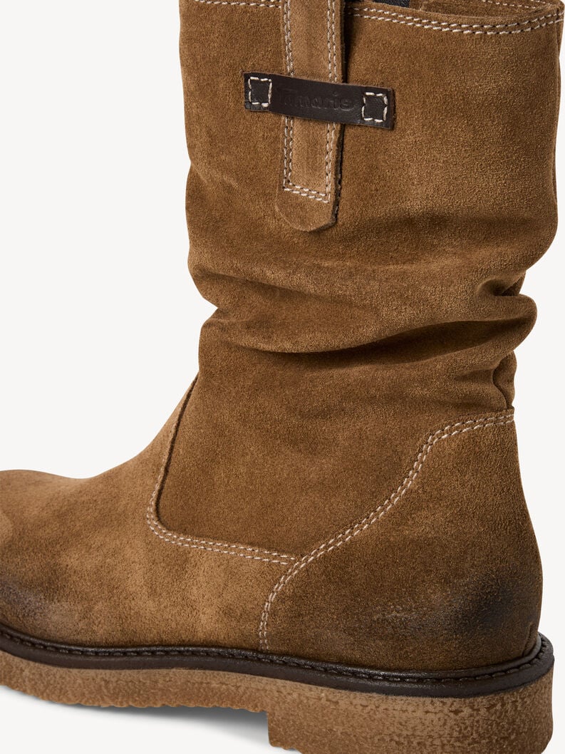 bootie in pelle - marrone 1-25810-45-300 compra tamaris stivaletti online