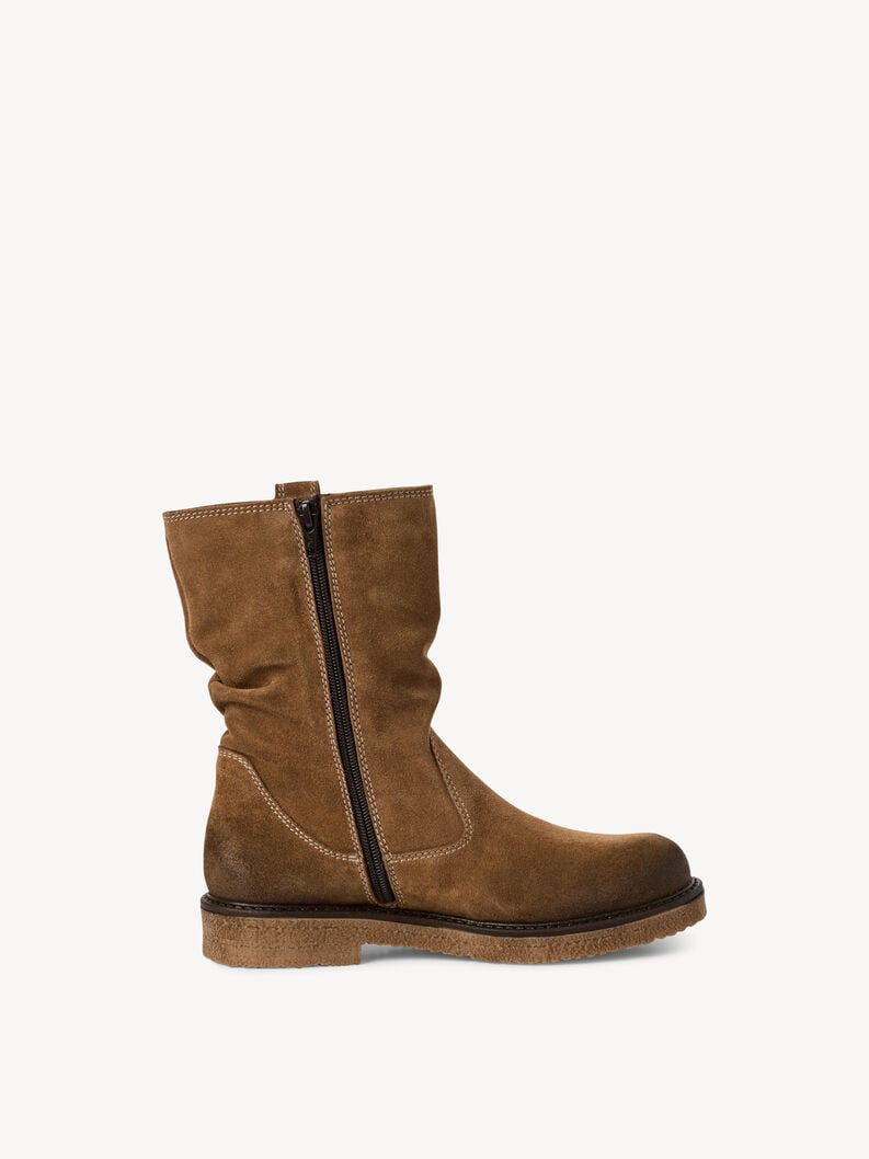 bootie in pelle - marrone 1-25810-45-300 compra tamaris stivaletti online