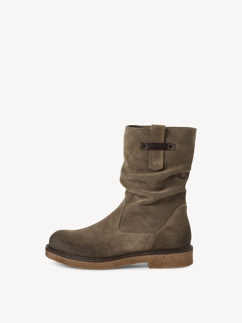 bootie in pelle - verde 1-25810-45-771 compra tamaris stivaletti online