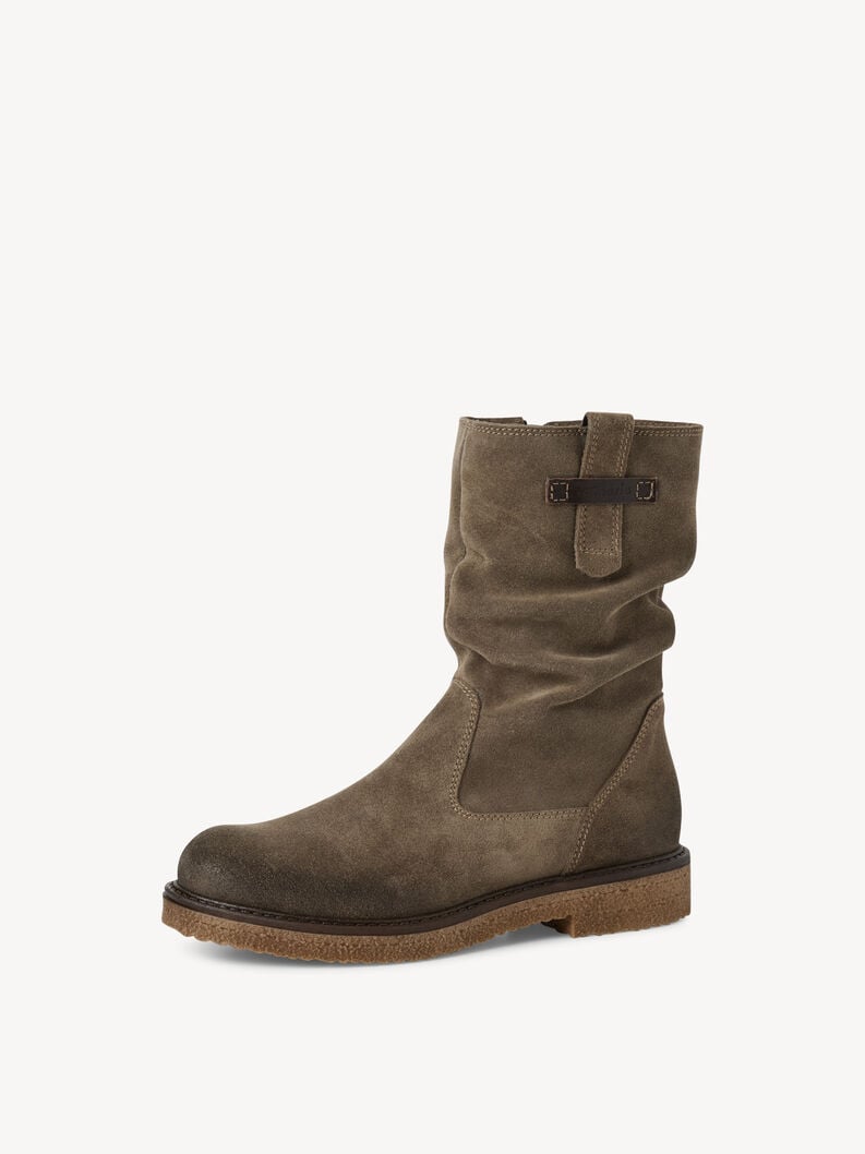 bootie in pelle - verde 1-25810-45-771 compra tamaris stivaletti online