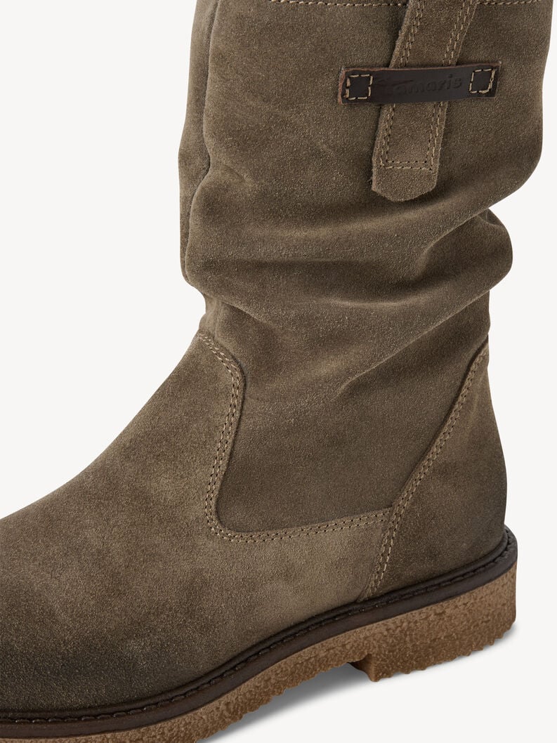 bootie in pelle - verde 1-25810-45-771 compra tamaris stivaletti online