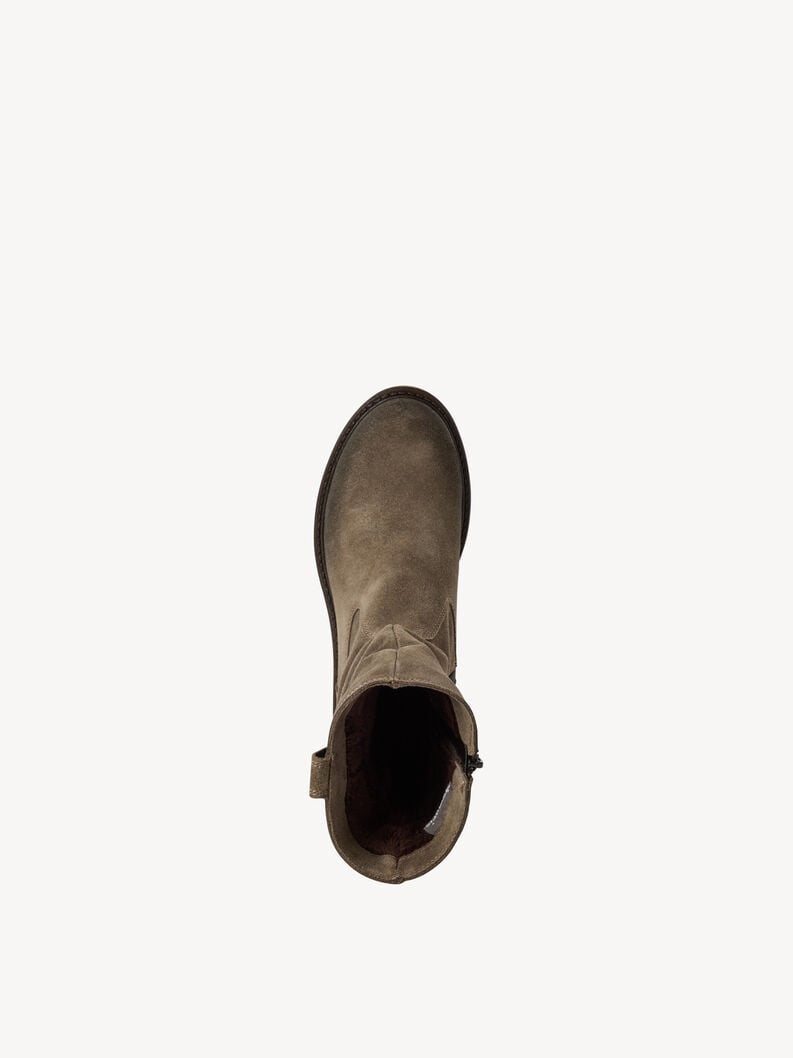 bootie in pelle - verde 1-25810-45-771 compra tamaris stivaletti online