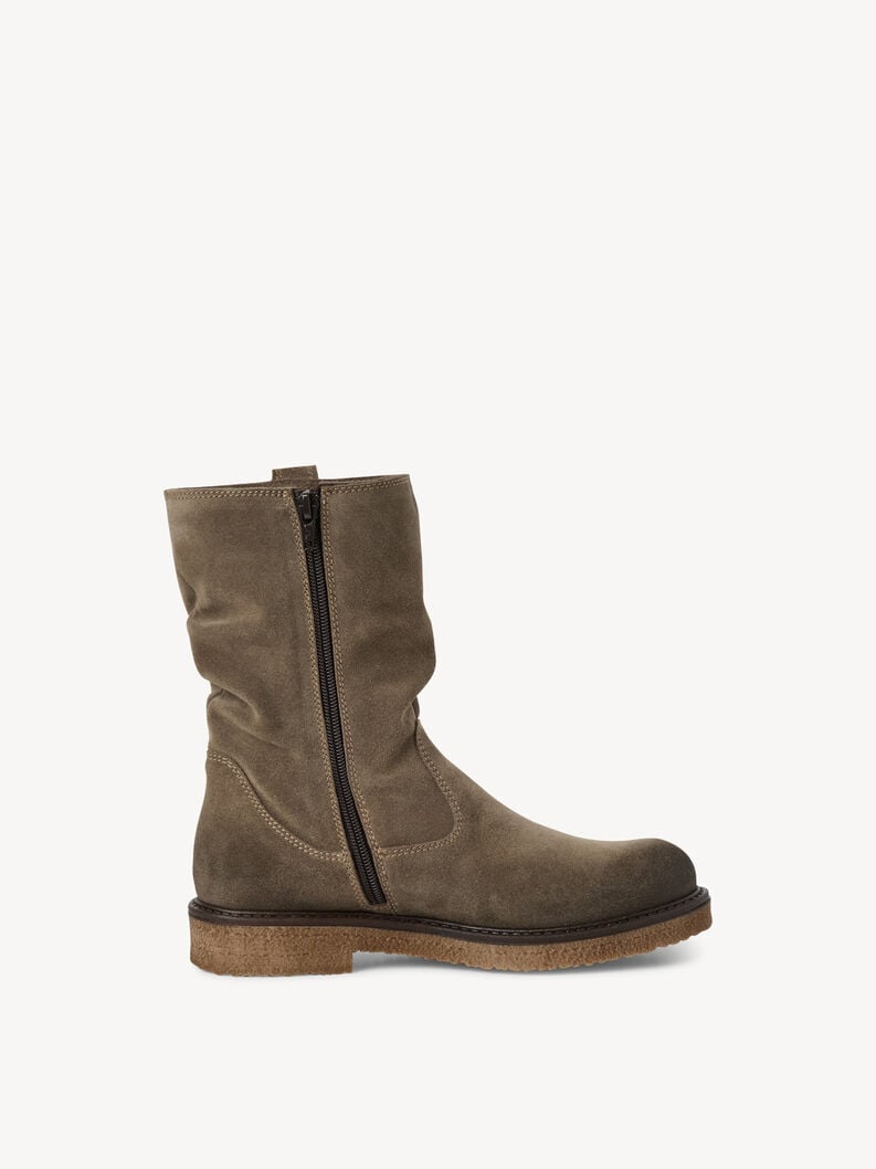 bootie in pelle - verde 1-25810-45-771 compra tamaris stivaletti online