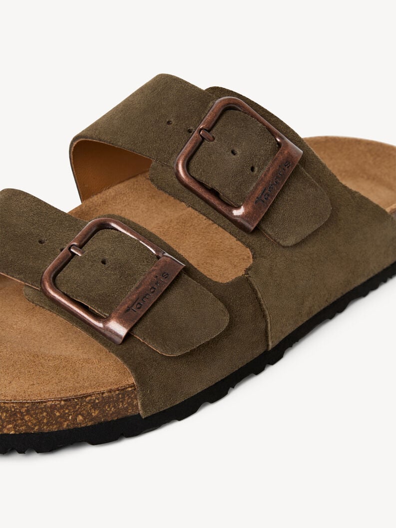 in pelle di mulo verde 1-17400-44-722 compra tamaris muli online