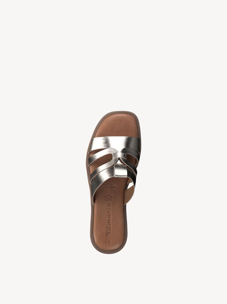 in pelle di mulo oro 1-27103-42-933 compra tamaris muli online